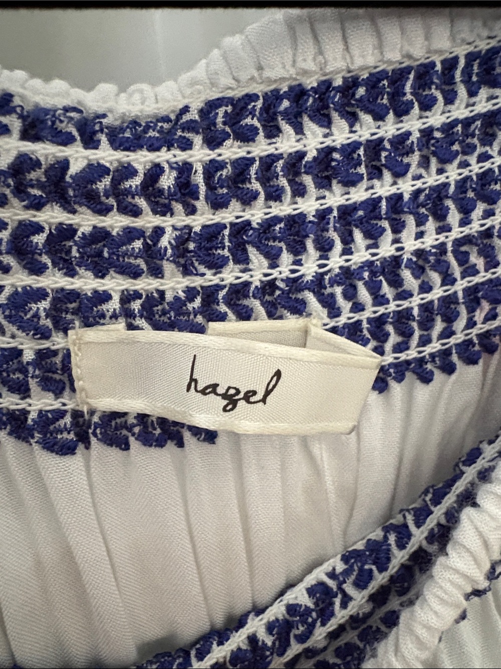 NWT Hazel Embroidered Off-Shoulder Peasant Top - Picture 10 of 13
